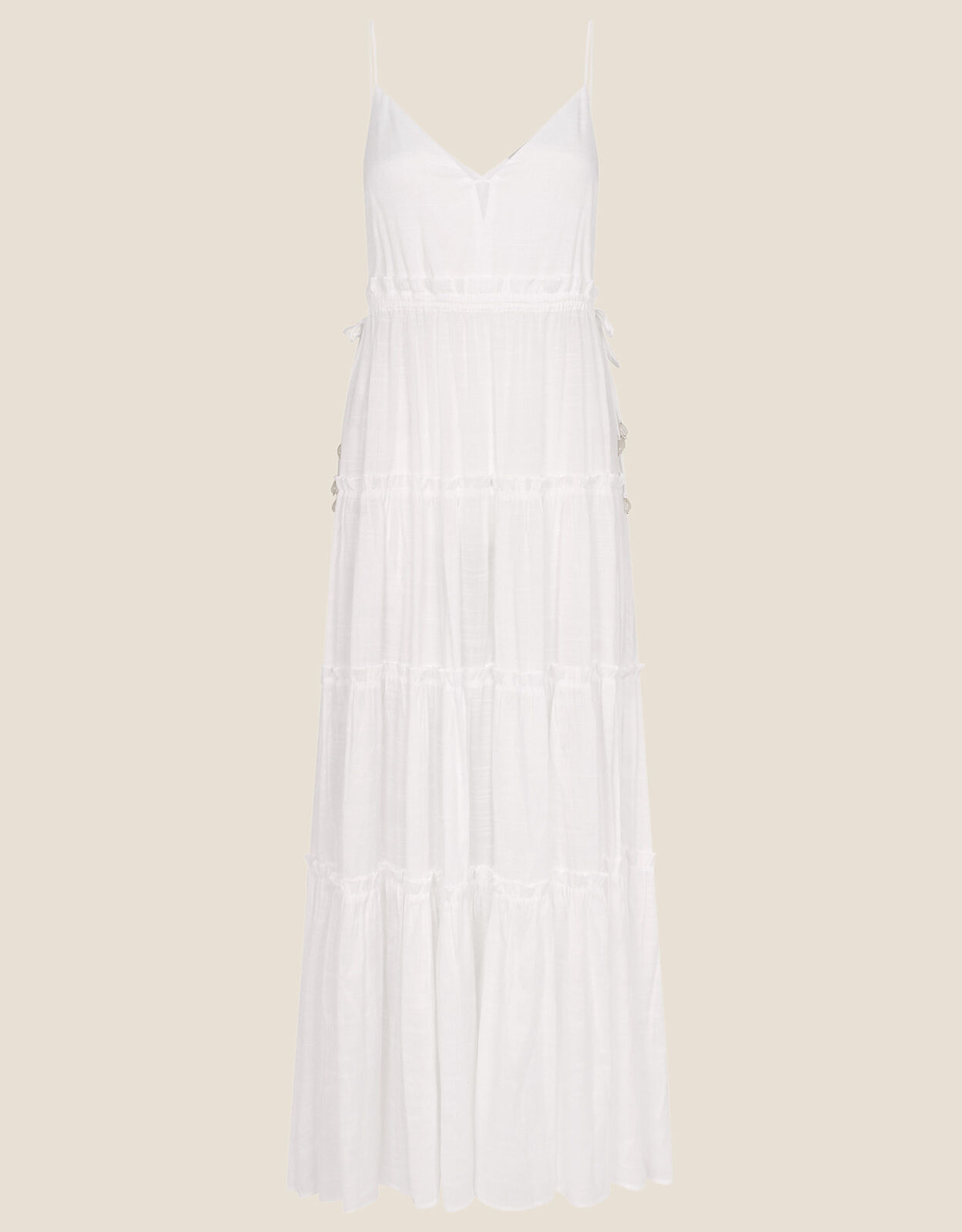 White cami maxi sales dress