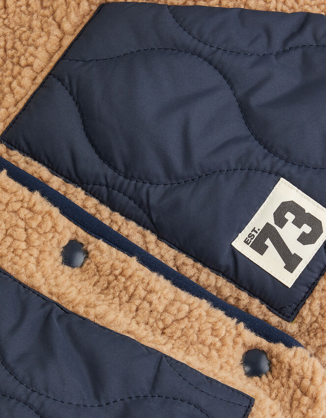 Reversible Borg Bomber Jacket, Blue (NAVY), large