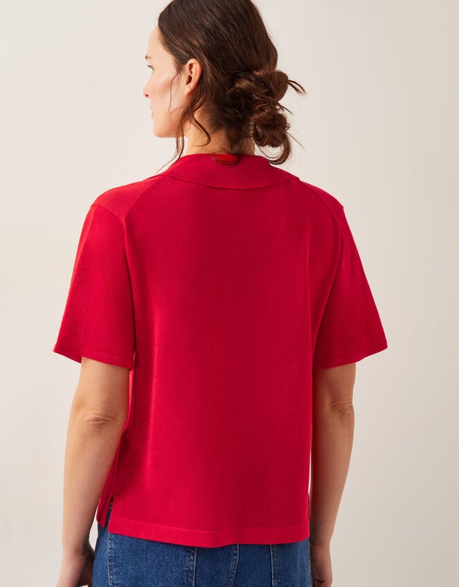 Tia Tie Knitted Cardigan, Red (RED), large