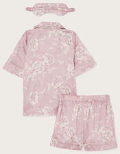 Satin Shirt and Shorts Pjs and Mask Set, Pink (PINK), large