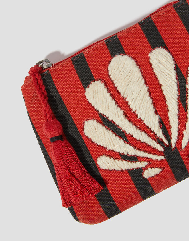 Shell Embroidered Coin Purse, , large