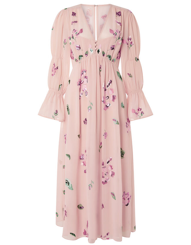 Hayley Embroidered Floral Tea Dress, Pink (PINK), large