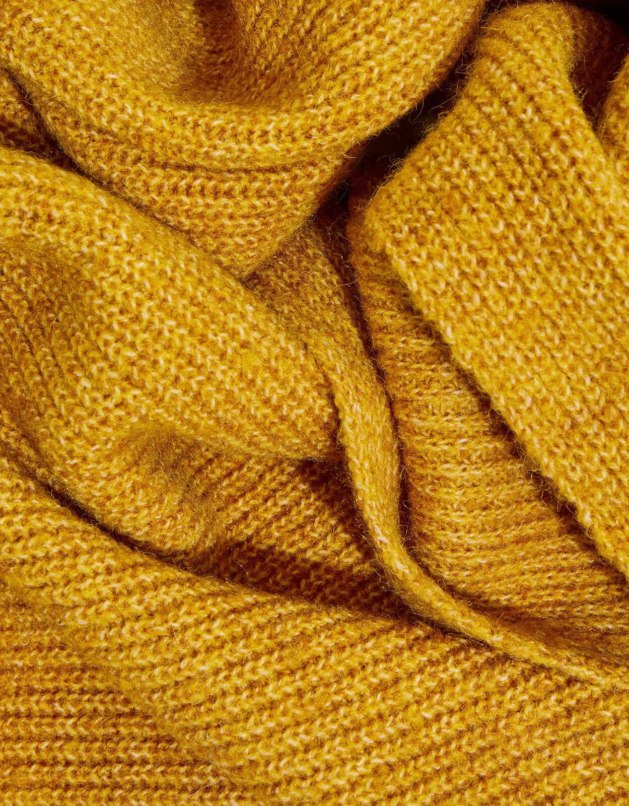 Mustard yellow new arrivals knit scarf