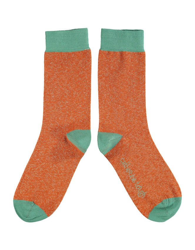 Catherine Tough Colour Block Glitter Socks, , large