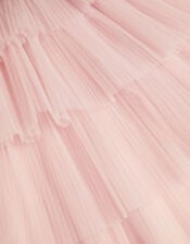 Elodie Sequin Tiered Party Dress, Pink (PALE PINK), large