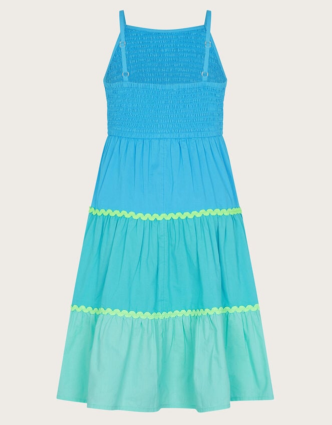Color Block Dress, Blue (BLUE), large