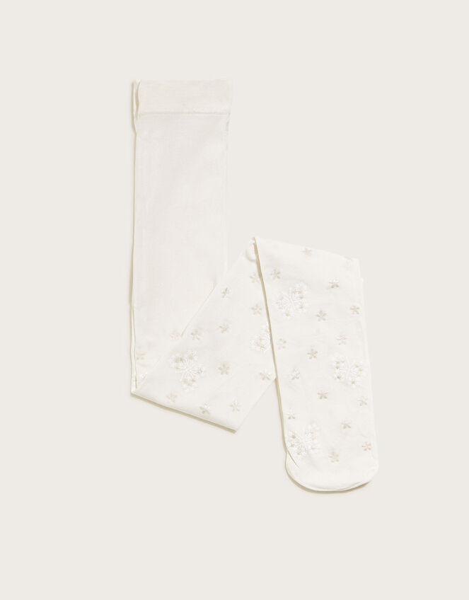 Butterfly Print Tights, Ivory (IVORY), large