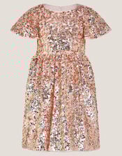 Sequin Party Dress, Gold (GOLD), large