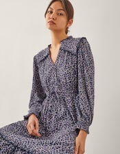 Noiv Scallop Print Jersey Midi Dress, Black (BLACK), large