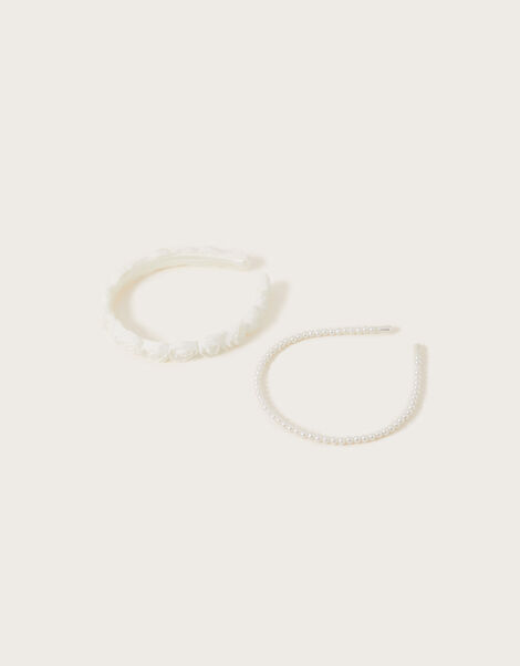 Rosette Bridesmaid Headbands Set of Two, , large