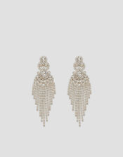 Crystal Diamante Fringe Drop Earrings, , large