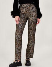 Joni Jacquard Trousers, Black (BLACK), large