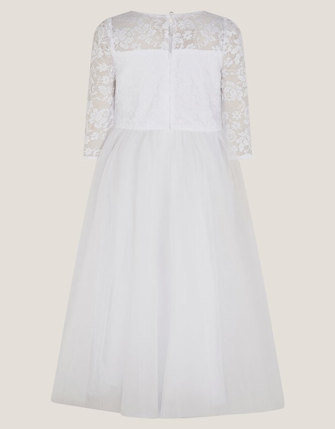 Alberta Rose Lace Communion Dress, White (WHITE), large