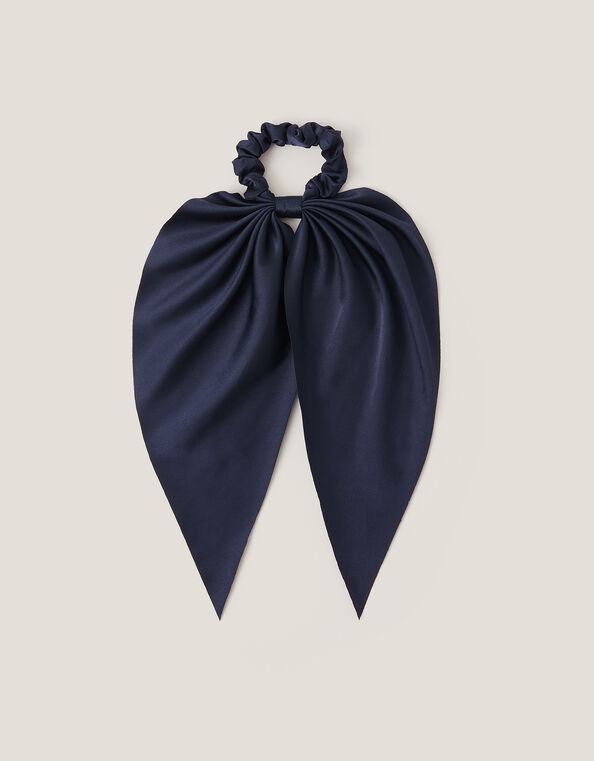 Long Satin Tie Hair Scrunchie, , large