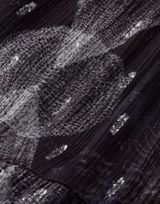 Scotch & Soda Print Gathered Maxi Dress, Blue (NAVY), large