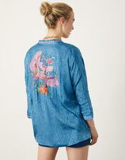 Bella Embellished Kimono, Blue (BLUE), large