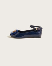 Cancan Ballerina Flats, Blue (NAVY), large