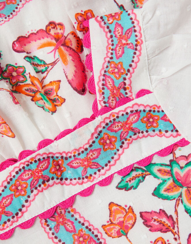 Baby Jelena Butterfly Print Dress, Ivory (IVORY), large