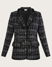 Tammy Textured Blazer, Black (BLACK), large