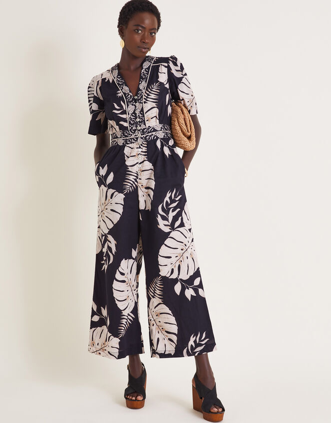 Grey palm unisex jumpsuit main image 0