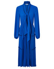 Kate Pleat Tiered Midi Dress, Blue (COBALT), large