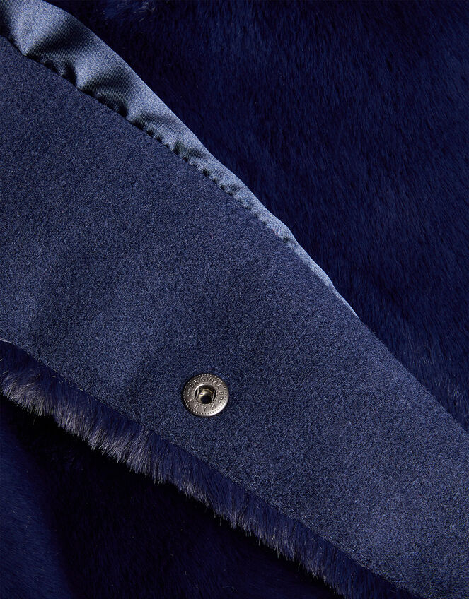 Cosy Faux Fur Jacket, Blue (NAVY), large