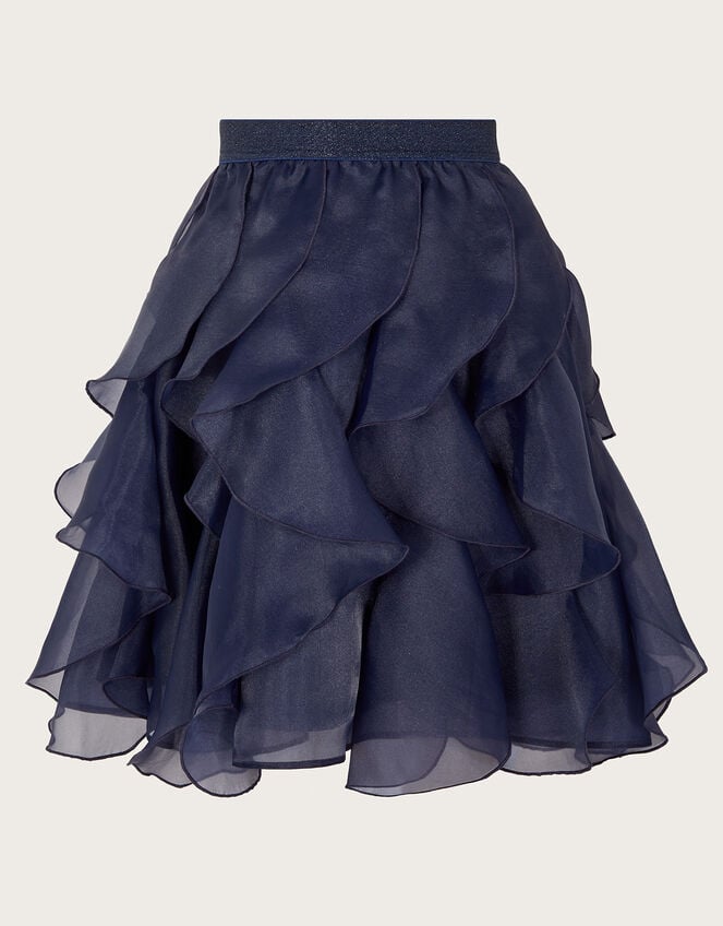 Cancan Ruffle Skirt, Blue (NAVY), large