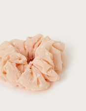 Polka Dot Texture Hair Scrunchie, , large