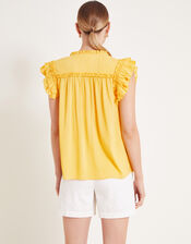 Tula Frill Top, Yellow (YELLOW), large