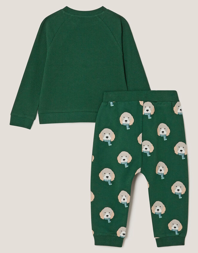 Baby Digby Dog Jumper & Joggers Set, Green (GREEN), large