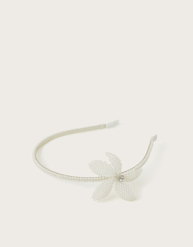 Pearly Flower Headband, , large