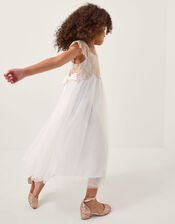 Estella Lace Bodice Dress, Gold (GOLD), large