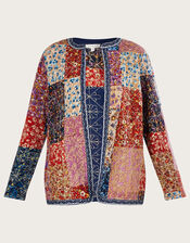 Print Patchwork Jersey Jacket, Multi (MULTI), large