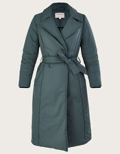 Nina Padded Trench Coat, Green (GREEN), large