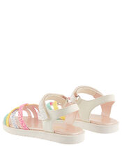 Glitter Rainbow Sandals, Multi (MULTI), large