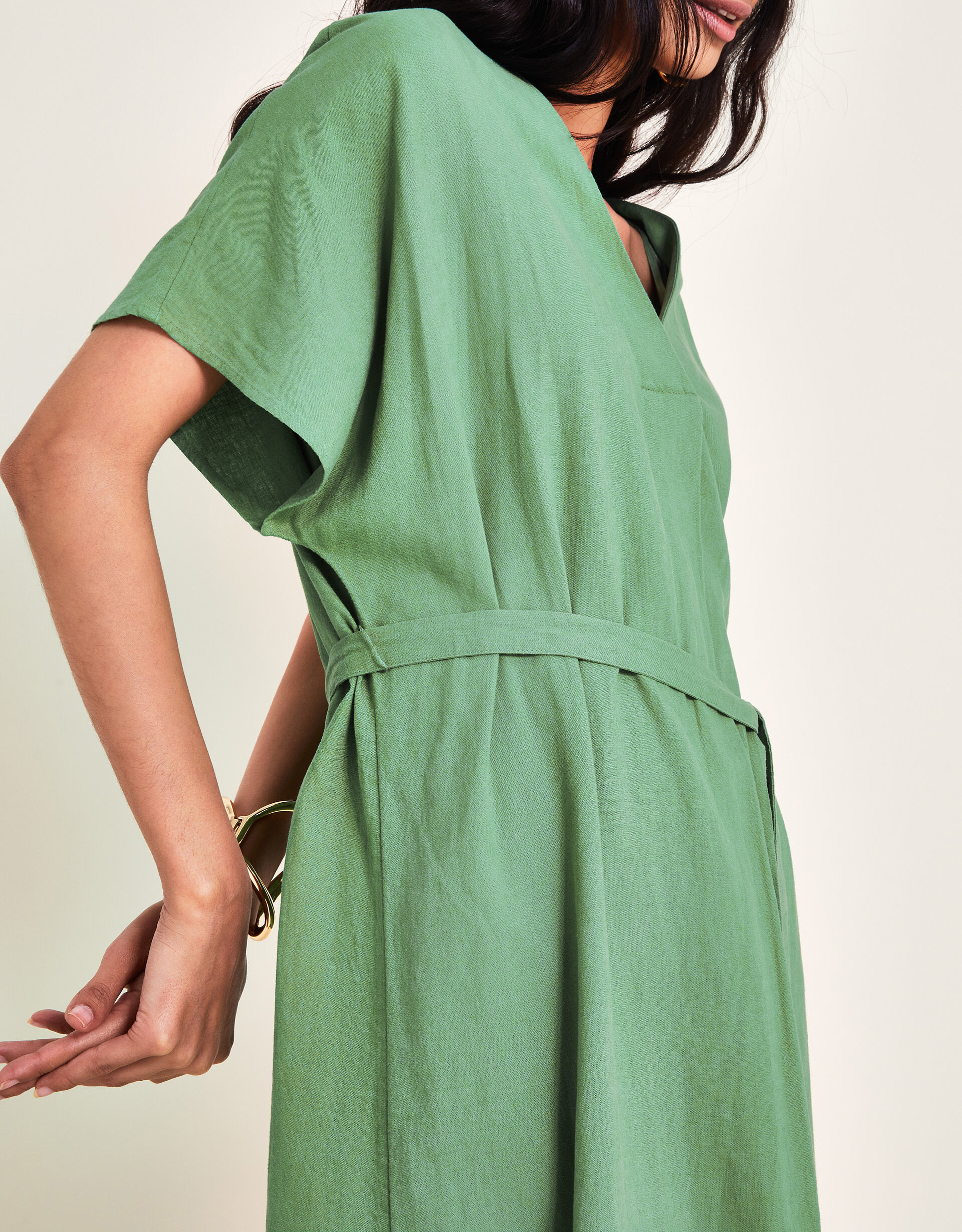 Verity Belt Dress Green
