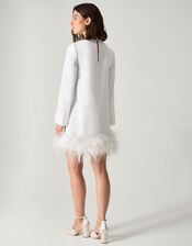 Andrea Feather Wedding Dress, Ivory (IVORY), large