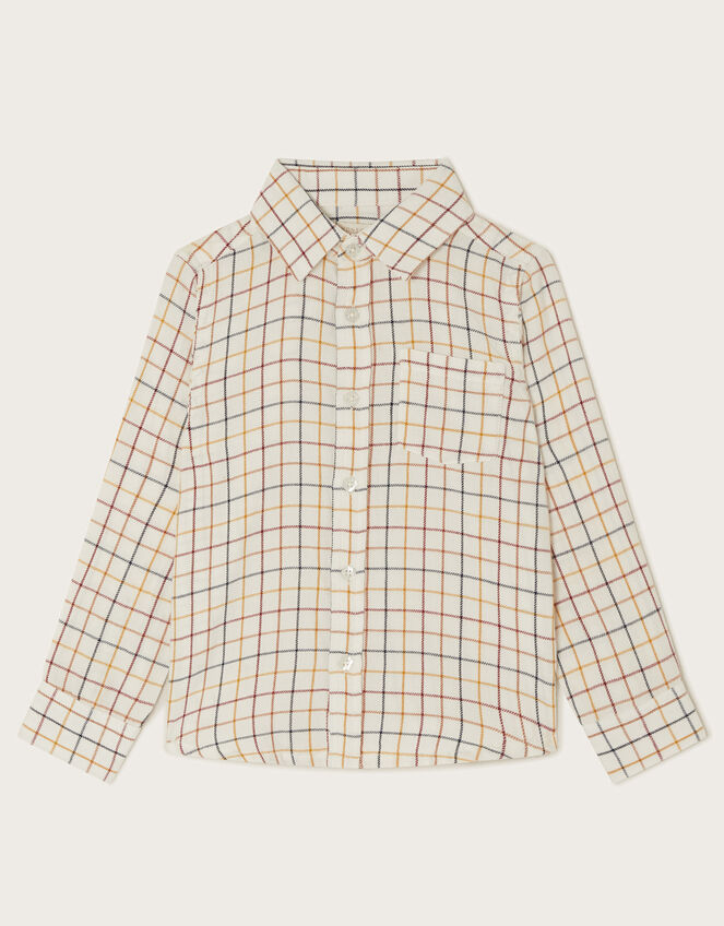 Tattersall Check Shirt, Brown (BROWN), large