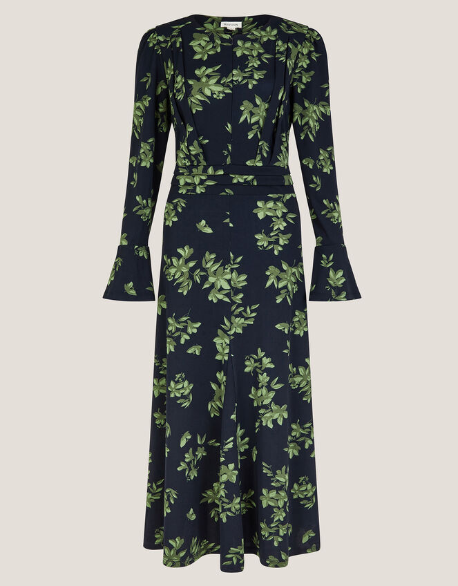 Joules Long Sleeve Jersey Midi Dress, Blue (NAVY), large