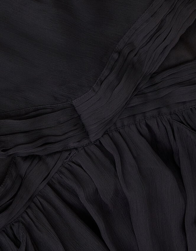 Clemmie Cut-Out Ruffle Prom Dress, Black (BLACK), large