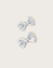 Bridesmaid Bow Hair Clips Set of Two, , large