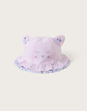 Baby Novelty Kitty Bucket Hat, Multi (MULTI), large