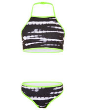 Tie Dye Bikini Set, Black (BLACK), large