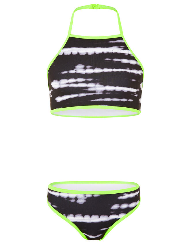 Tie Dye Bikini Set, Black (BLACK), large
