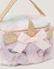 Fluffy Unicorn Make Up Bag, , large