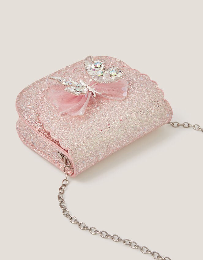 Sparkle Butterfly Crossbody Bag, , large