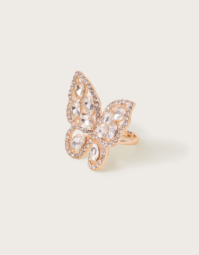 Super Sparkly Butterfly Ring, , large