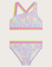 Palm Print Bikini Set, Purple (LILAC), large