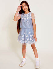 Kiara Tulle Lace Butterfly Skirt, Blue (BLUE), large