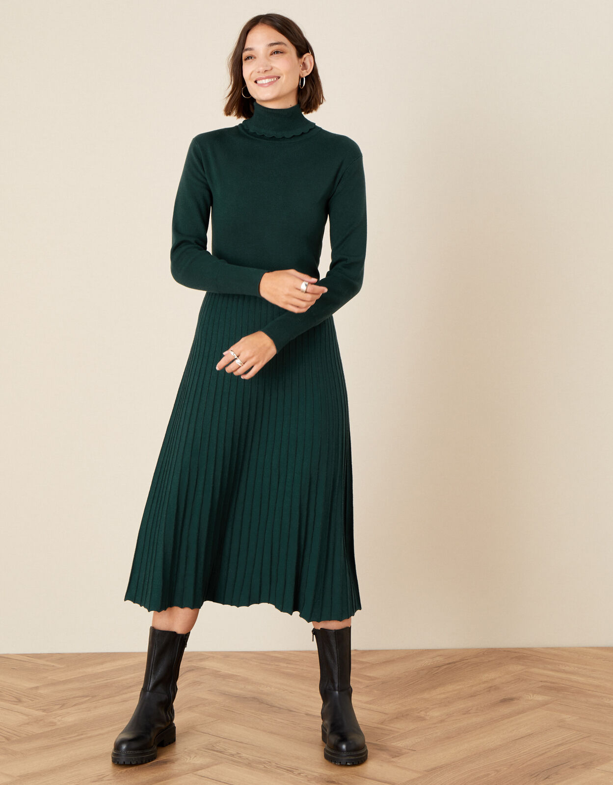 Roll neck shop dress